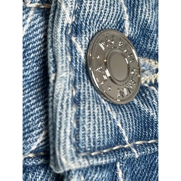 PacSun Blue Pinstripe Denim Mini Skirt Womens 26 Y2K Casual Utility Style - Picture 5 of 12